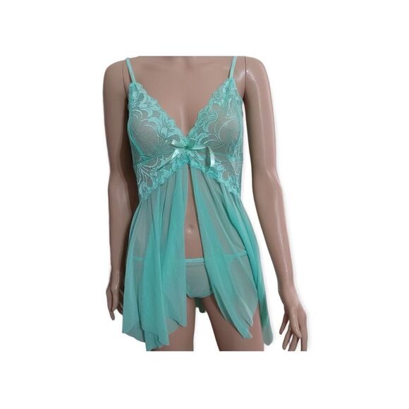 AvidLove Women’s Lace Baby Doll 2 Piece Set Size: L - Picture 2 of 5